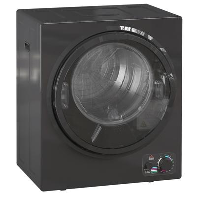 Tragbarer elektrischer Wäschetrockner 850W, 33L Fassungsvermögen, 4 Betriebsmodi, Edelstahl, 49 x 40,5 x 60 cm, schwarz