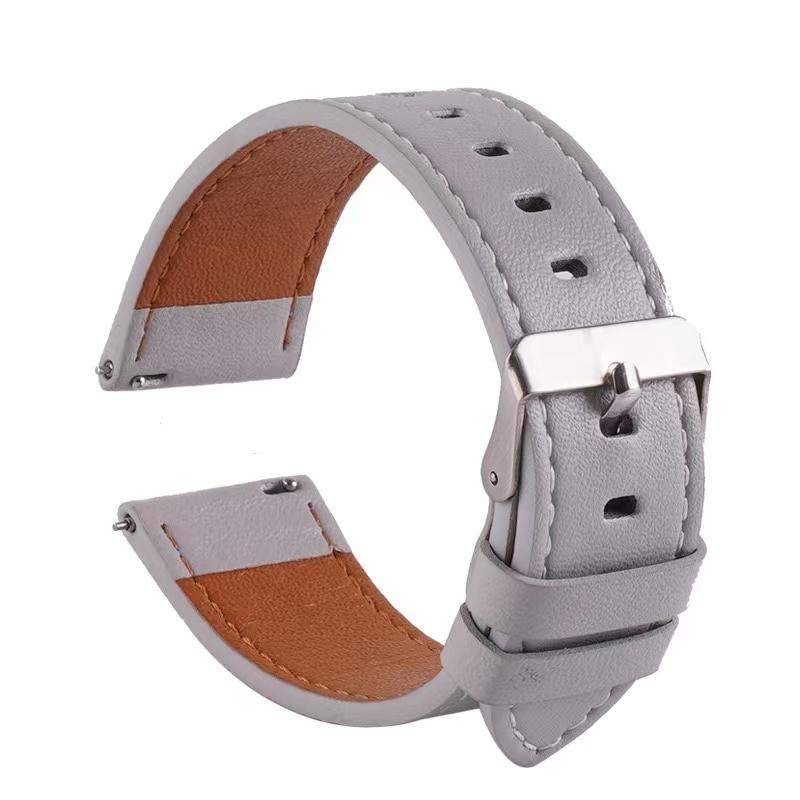22mm Leather Strap For Samsung Galaxy Watch 46mm SM-R800 Watch 3 45mm SM-R840 Gear S3 SM-R760 SM-R770 Band Bracelet Watchband