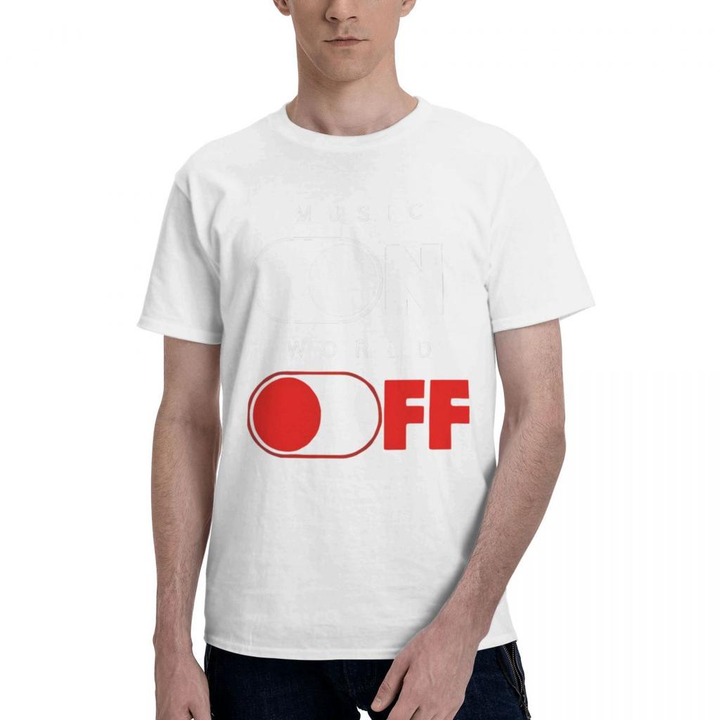 Music On World Off 100 Cotton Casual Breathable Confortable Totoro Funny Mens TShirts Clothes Men