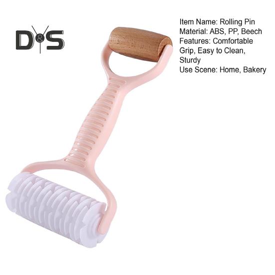 Nudelholz mit glatter Oberfläche, antihaftbeschichtet, langlebig, Nudelplätzchen, Rollenschneider