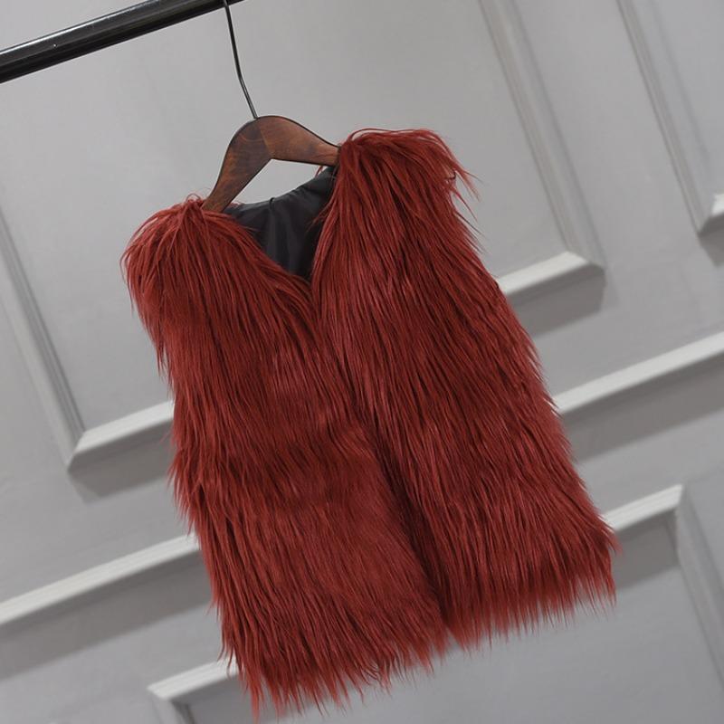 New children's autumn and winter new imitation fur vest coat imitation fox fur children's fur coat girls' clothing