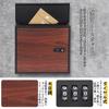Soomloom Wood Grain Mailbox Delivery Mailbox with Dial Family Mailbox with Key Wall-Mounted Lock,