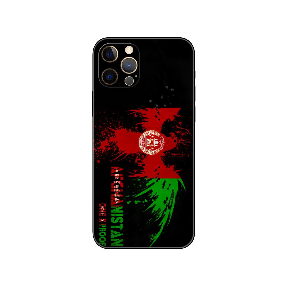 Afghanistan Flag phone case for iphone 5 5s 2020se 6 6s 7 8 plus x 10 XR XS 11 12 13 mini pro MAX black tpu back cover