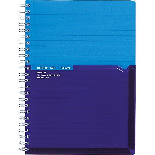 KOKUYO Note Ring Note Color Tag Bi-COLOR A5 Blue CT-C30B