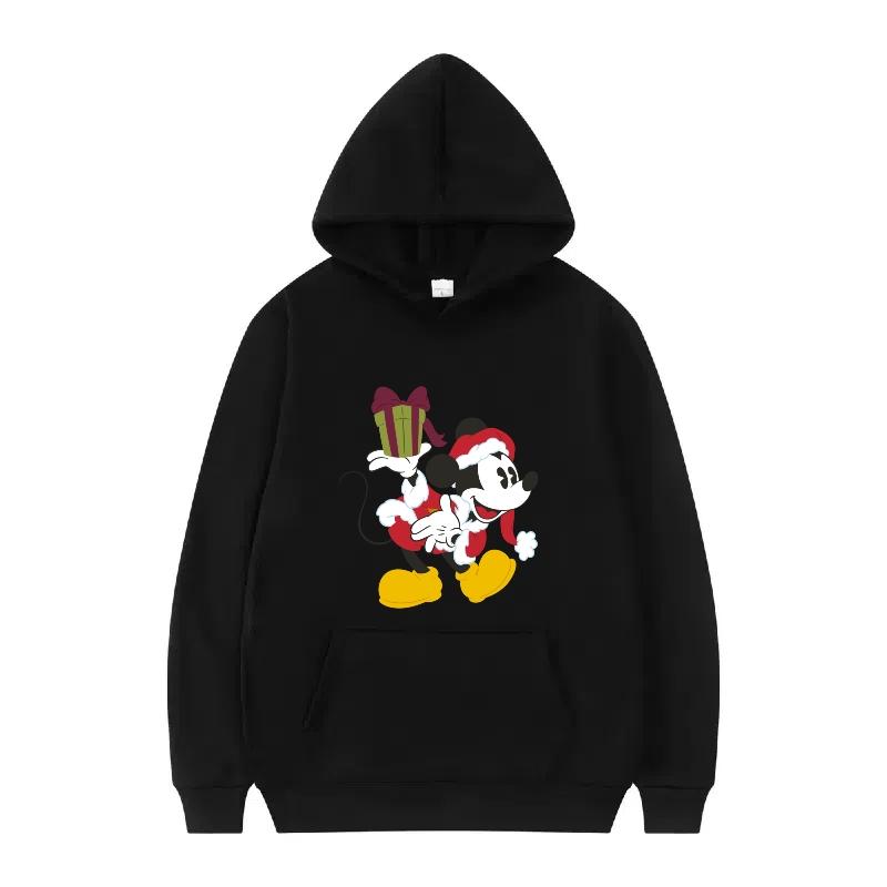 Disney Mickey Mouse Pattern Woman Fleece Sporty Loose Grey Winter Tops Clothing Pullovers Ladies Cheap Hoodies Men Sweatshirts