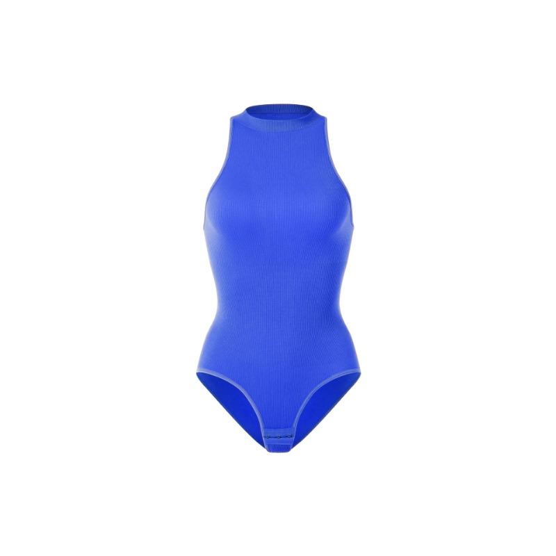 

Новый круглый вырез без рукавов обтягивающий живот обтягивающий фигуру Т-образный XXXL королевский синий