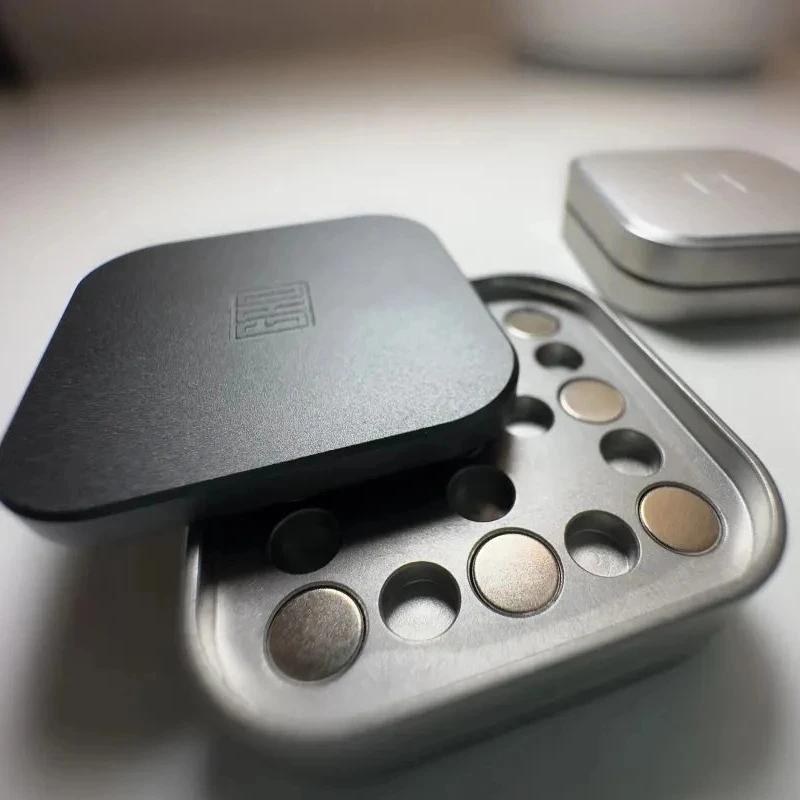 Metal Square Blocks Magnetic Fidget Slider EDC Tool Hand Spinner DIY Anti-anxiety Stress Relief Adult ADHD Decompression Toys