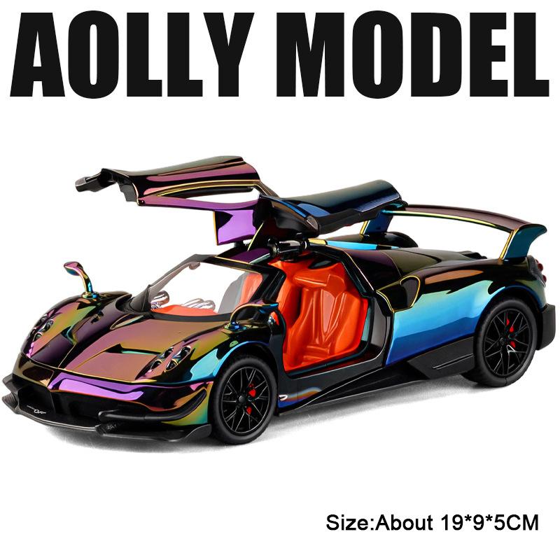 

1:24 Scale Pagani Huayra BC Zonda HP Car Toy Model Metal Diecast Miniature Light Music Vehicles Models Hobby Ornaments Gifts