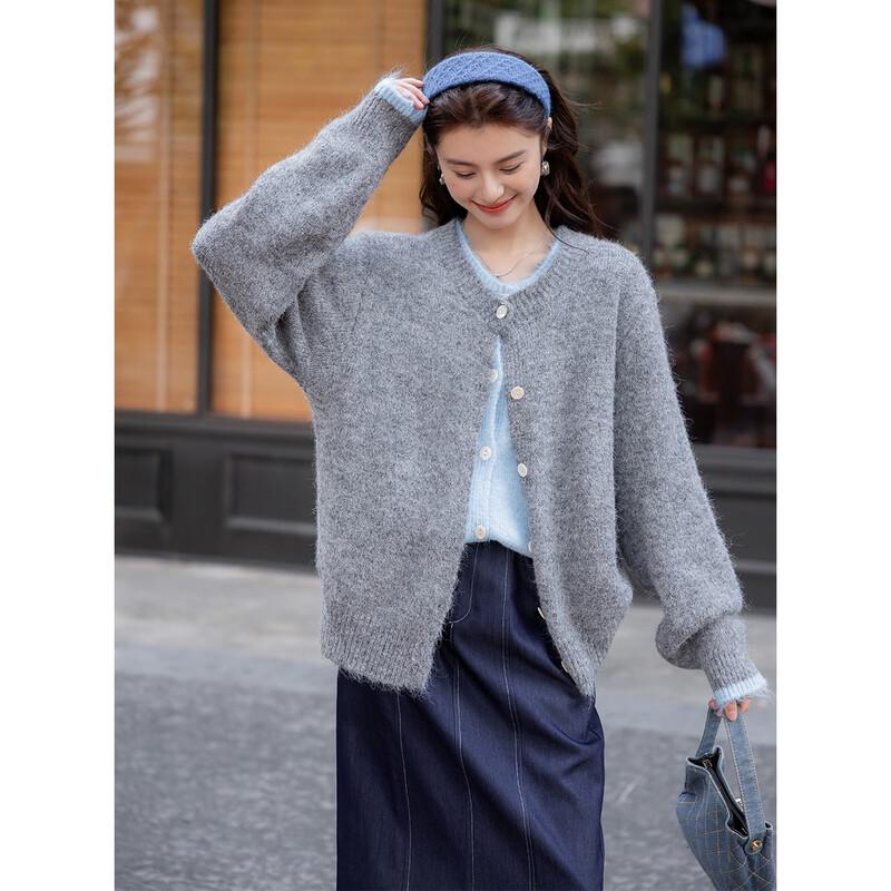 Mokana Color-Block Faux Two-Piece Knit Sweater