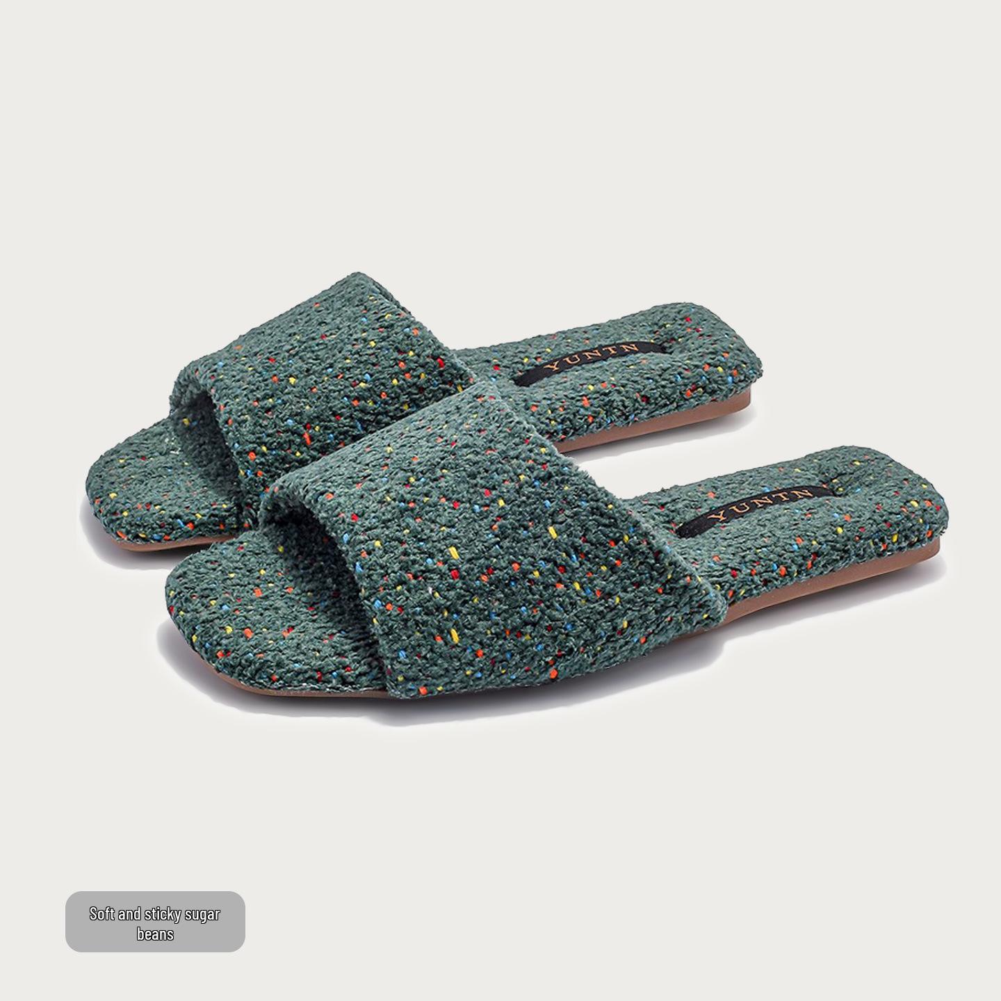 

Women s Soft Open-Toe Slippers: Autumn/Winter, Non-Slip, Candy Colors, Indoor Use 40/41 (fits 39-40)