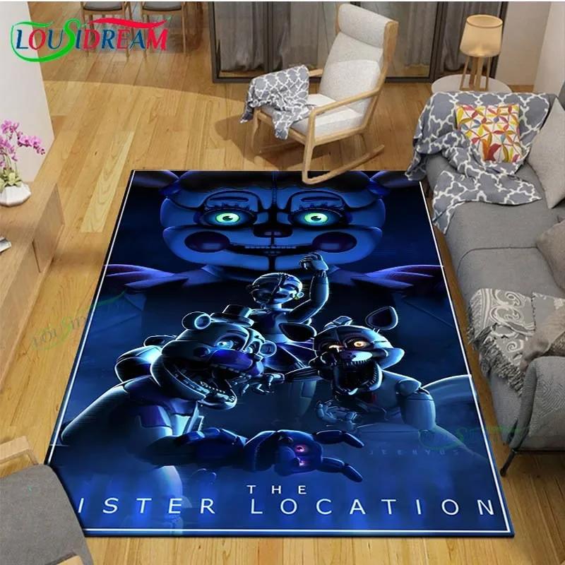 Tappeti Stampati con Orso di Five Nights at Freddy's Tappeti Decorativi per Stanza dei Bambini Soggiorno Tappeti per Camera da Letto Tappeto Anime