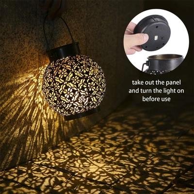 800LM Solar Lanterns Outdoor Hanging Solar Lanterns Warm White Garden Lanterns Waterproof Patio Decor for Garden Landscape Decoration