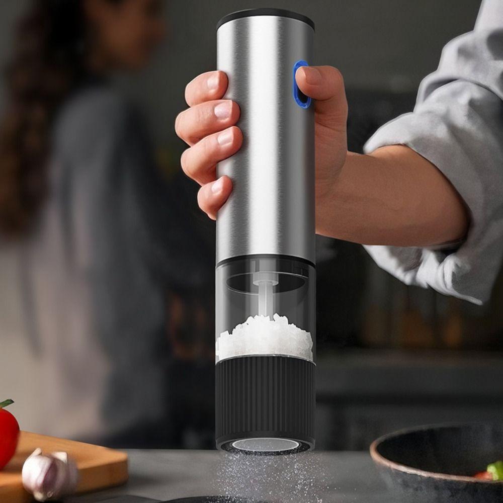 Adjustable Coarseness Electric Salt Grinder Large Capacity Spice Mill Kitchen Tool