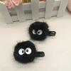 2/5Pcs Hair Clips Black Big Eyes Plush Ball Decor Hair Pins Funny Girl Hair Accessory Hair Decoration