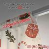 2pcs,Curtains Christmas Baubles Candy Canes Gifts (4) Chic Curtains Machine Washable Fabric Curtains Decorations For Home Use