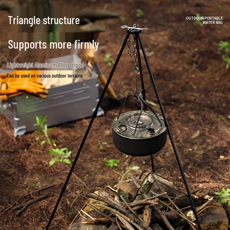 Aluminum Alloy Camping Tripod for Bonfire & Picnic Cooking