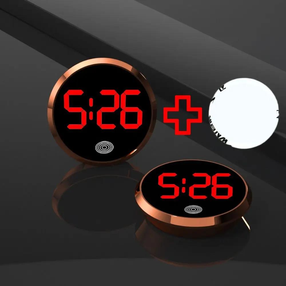 Touch-Activated Car Dashboard Clock LED Time Display Mini Digital Clock Simple Novelty Luminous Car Clock