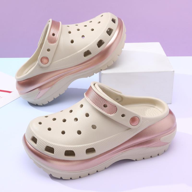 Chunky Platform Clogs Shoes for Women Thick Bottom Non Slip Beach Sandals Woman Summer Top Fashion Wedges EVA Sandals Slippers