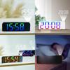 Digital Led Alarm Clock With Rgb Color Projection For Bedroom Decor