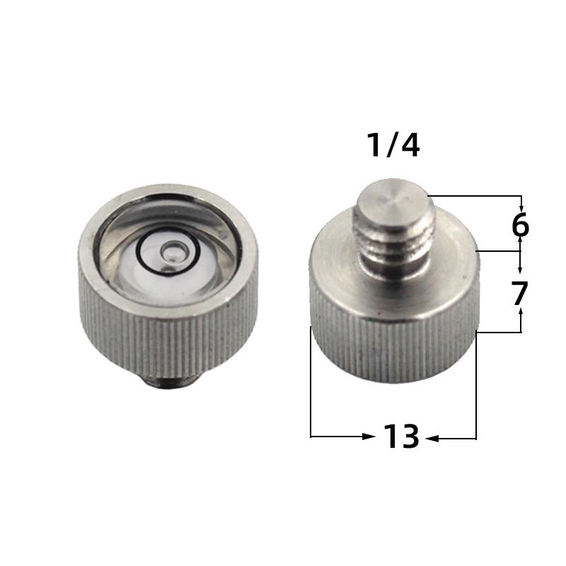 Small Bullseye Spirit Level Nivel Bubble Bead with Screw M6 M10 1/4 3/8 Inch Leveling Tool With Nail Dia 13mm 15mm 18mm1PCS