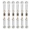 6Pcs Aluminum Alloy Adjustable Push RodsTurnbuckle Rod Linkage Accessories for RC Car Modelssilver