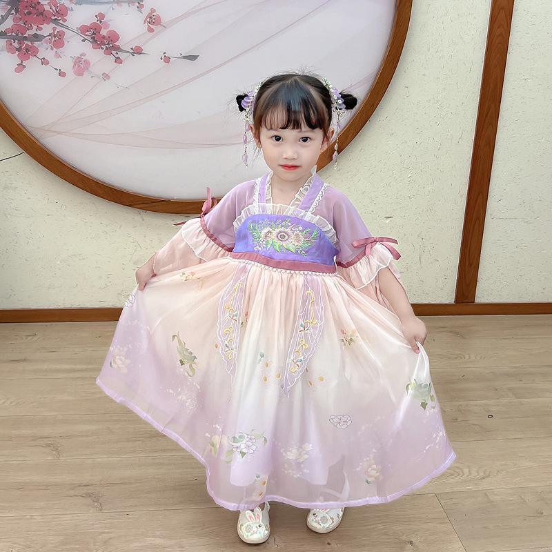 

Осенний наряд ханьфу: Детский этнический длинный халат и костюм тан для мальчика и девочки 7 pieces (sizes 90-150)