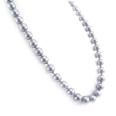 [J8463] - Gray 'Perla' Necklace (12 Mm)