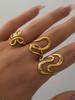 Stainless Steel Gold Color Rings for Women Men 2025 Colorfast Popular Party Personalized Exaggerated Charms Jewelry Gifts