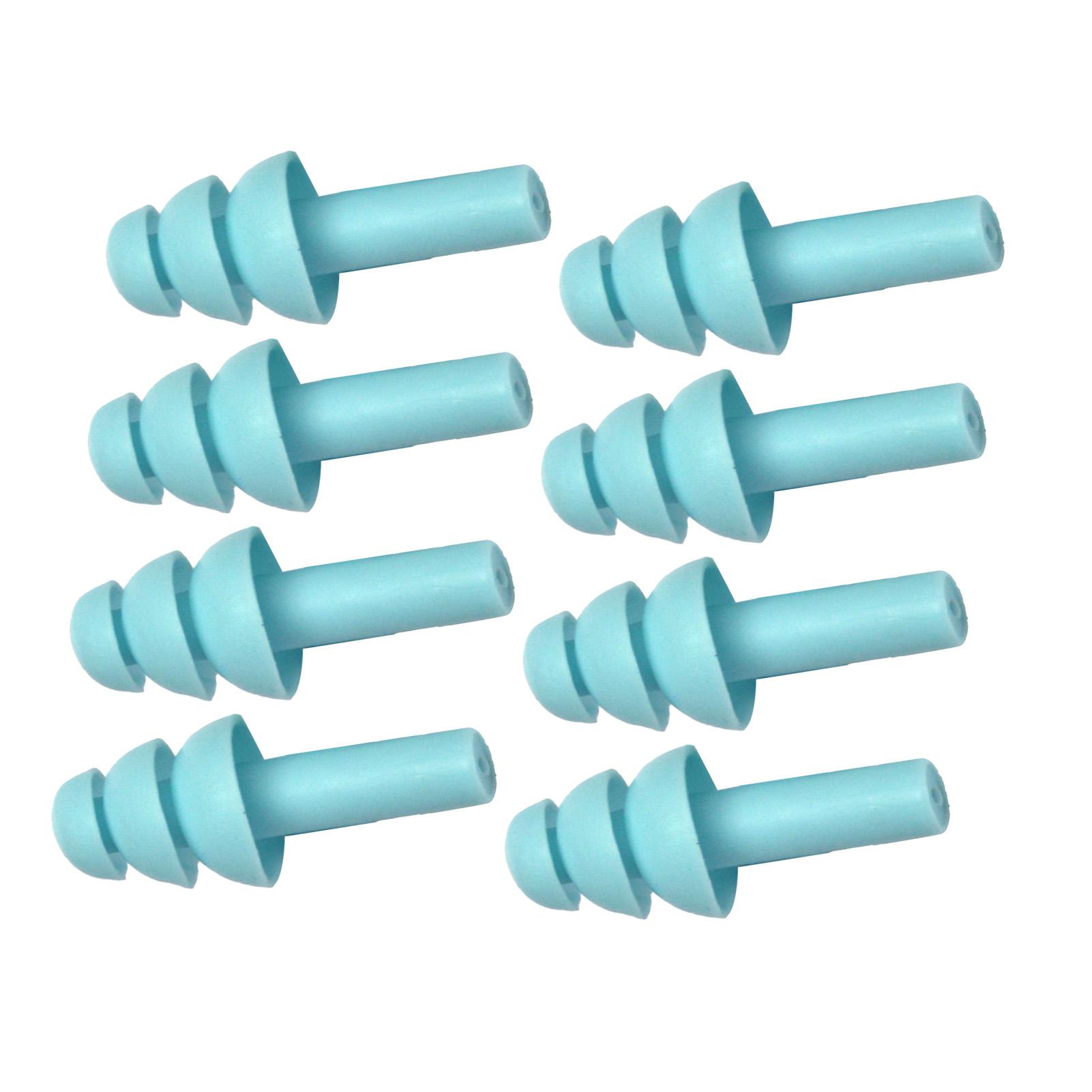 

4 пары берушей с шумоподавлением, моющиеся, для сна, звуконепроницаемые, защитные, из силикона, с медленным восстановлением, синие