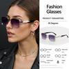 New In Sunglass For Women Square Sun Glasses Frame Geometric Sense Fashionable Accessories Metal Details Elegant Style
