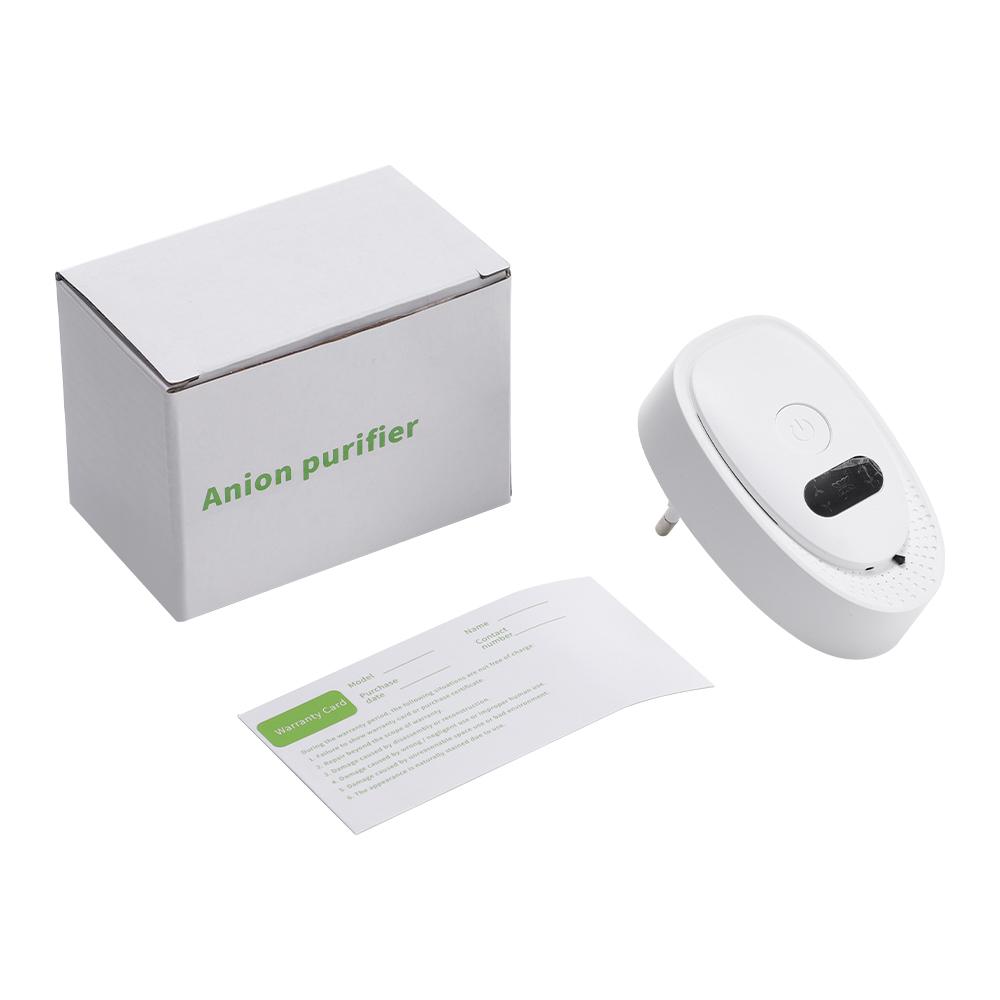 Plug-In Air Purifier Negative Ion Generator Mini Air Ionizer Dust Smoke Odor Remove For Home Bathroom Pet Air Cleaner Freshener