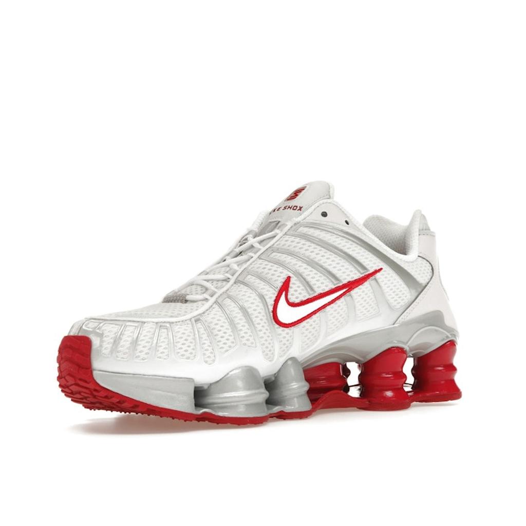 Nike Shox TL Platinum Tint Gym Red Women Sneakers White FZ4344-001