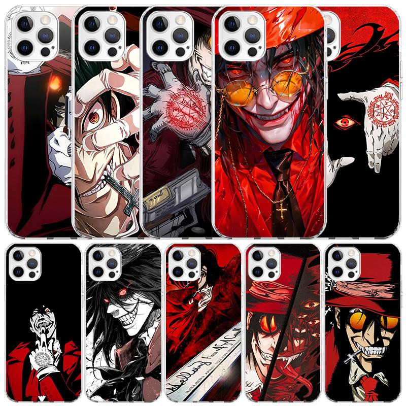 A-Alucard Hellsing Anime Soft Cover for iPhone 16 17 Air 15 14 Pro Max 16E Phone Case 13 Mini 12 11 7 SE 8 Print Pattern Fit Cas