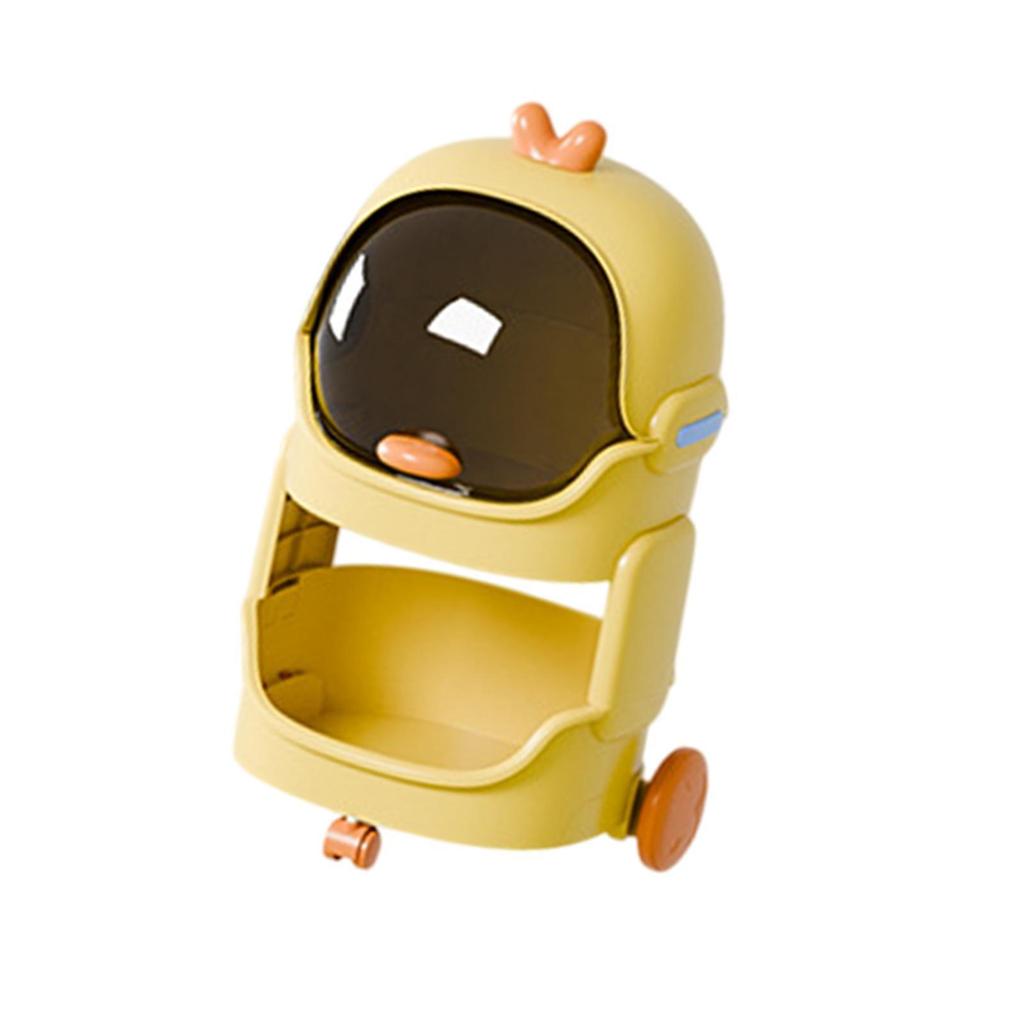 Cartoon-Themed Snack Rack on Wheels for Household Use