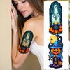 12pcs Temporary Tattoo Witches Temporary Tattoo Stickers Cats Haunted House Halloween Cauldron For Shoulders Children Cheeks