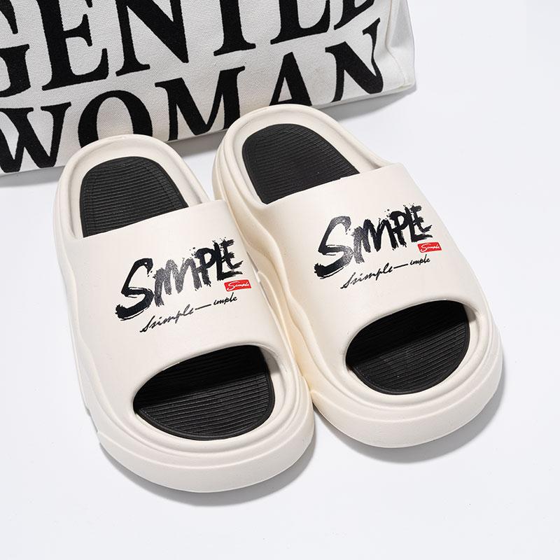 

Мягкие и удобные сандалии с толстой подошвой для дома и улицы, вентилируемые тапочки для ванной, обувь для мужчин, мужские тапочки с нескользящей подошвой 4041