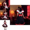 Alice In Wonderland The Red Queen Costume Dress With Polyester Fabric For Halloween Stage Performance Women