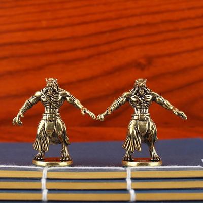 Vintage Brass Werewolf Statue Desktop Ornament Home Decoration Craft Heavy Exotic Creature Figurines Miniatures Accessories