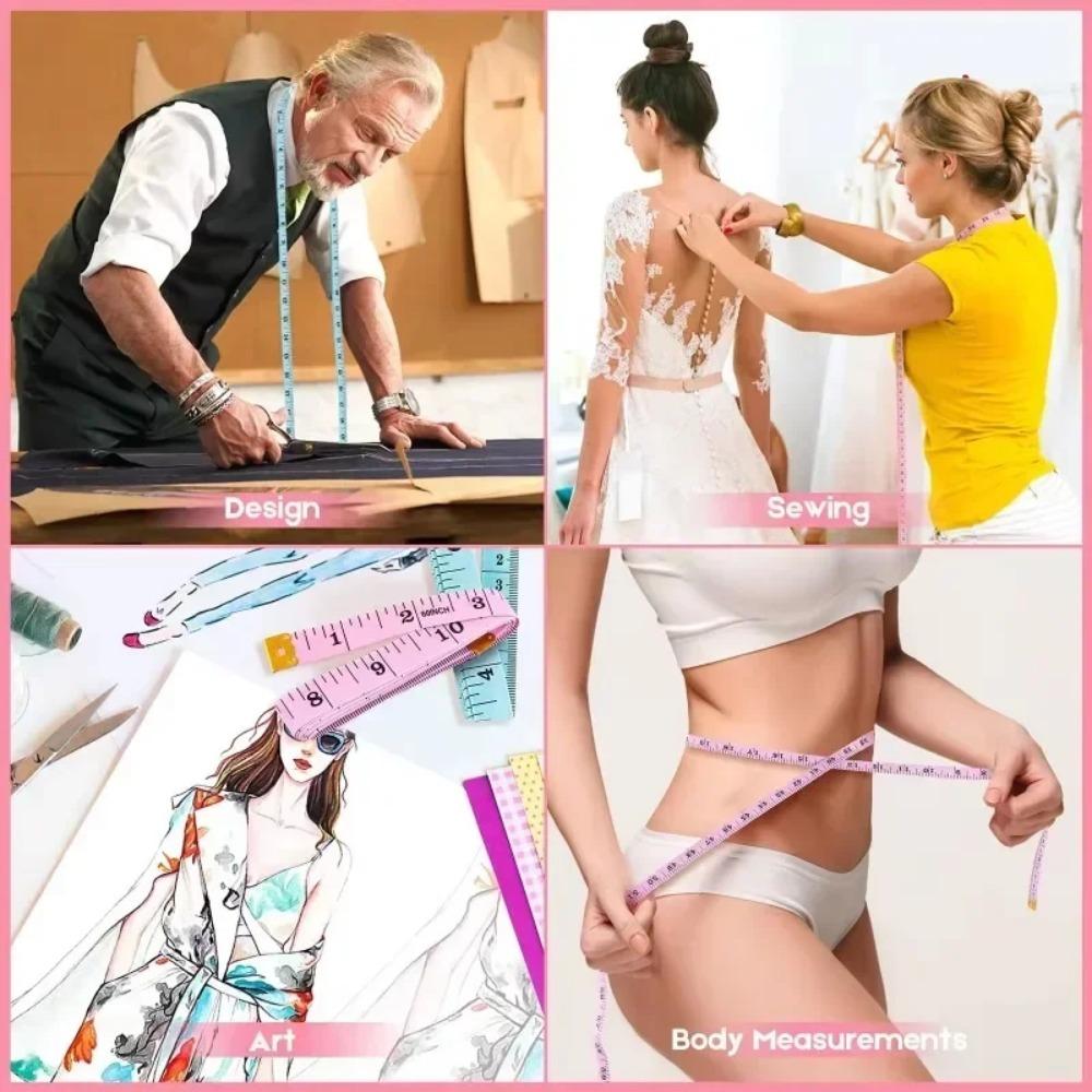 150cm/60" Body Measuring Ruler Sewing Tailor Tape Measure Centimeter Meter Sewing Measuring Tape Soft