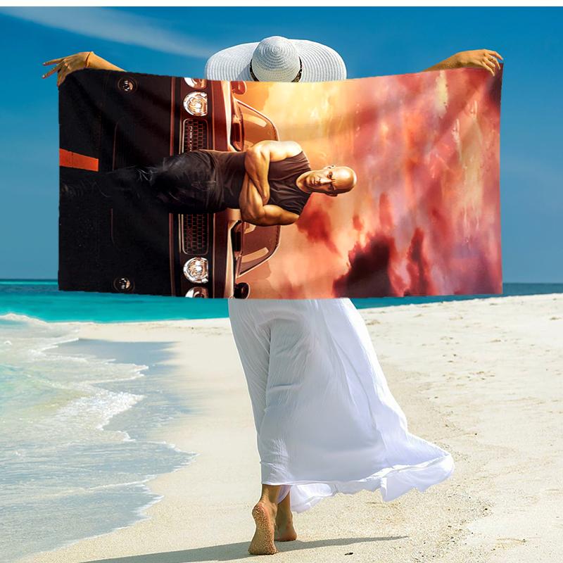 Ultra-Soft Beach Towel with Fast & Furious Theme,Ideal for Pool - Camping, Diving - Perfect Travel Essential, Vibrant Beach Towel.