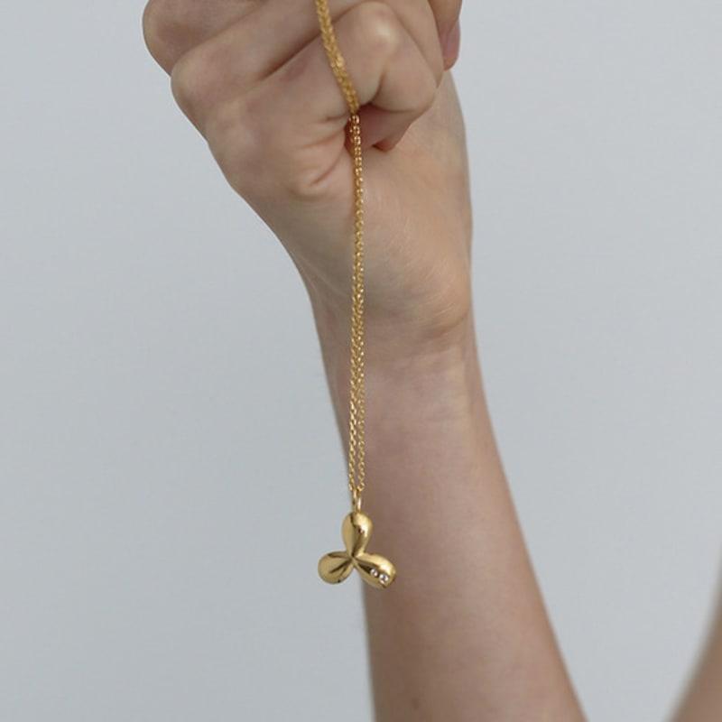 Eveningbell [silver925] Petal Necklace (gold)