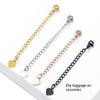 Extension Tail Chain Stainless Steel Necklace Bracelet Body Jewelry Making Clasp Extender Handmade Bag