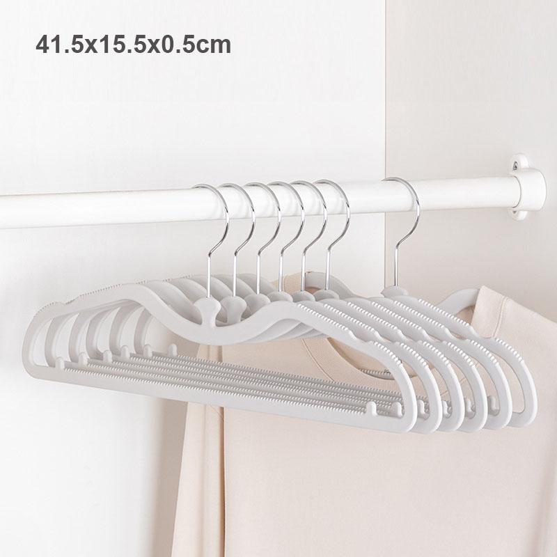 5pcs Short Neck Rubber Clothes Hangers Anti-slip Design Pet T-shirt Skirt Towel Drying Racks Space Saving Storage Clothes Hanger