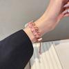 38/40/41/42/44/45mm Beads Metal Link Strap Crystal Adjustable Watch Band for Apple Wristband Universal Beads Bracelet Loop Strap