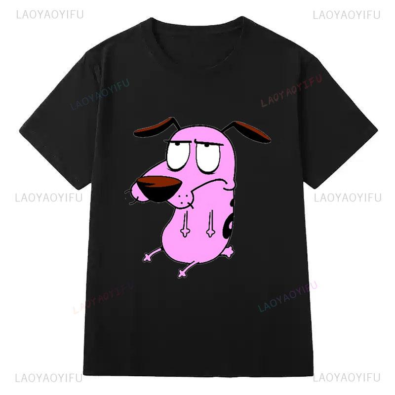 Courage The Cowardly Dog Animated Movie Promo Nerd T Shirt 2025 Summer New Arrival for Kids Gifts Clothes Camisa Creativity Tee