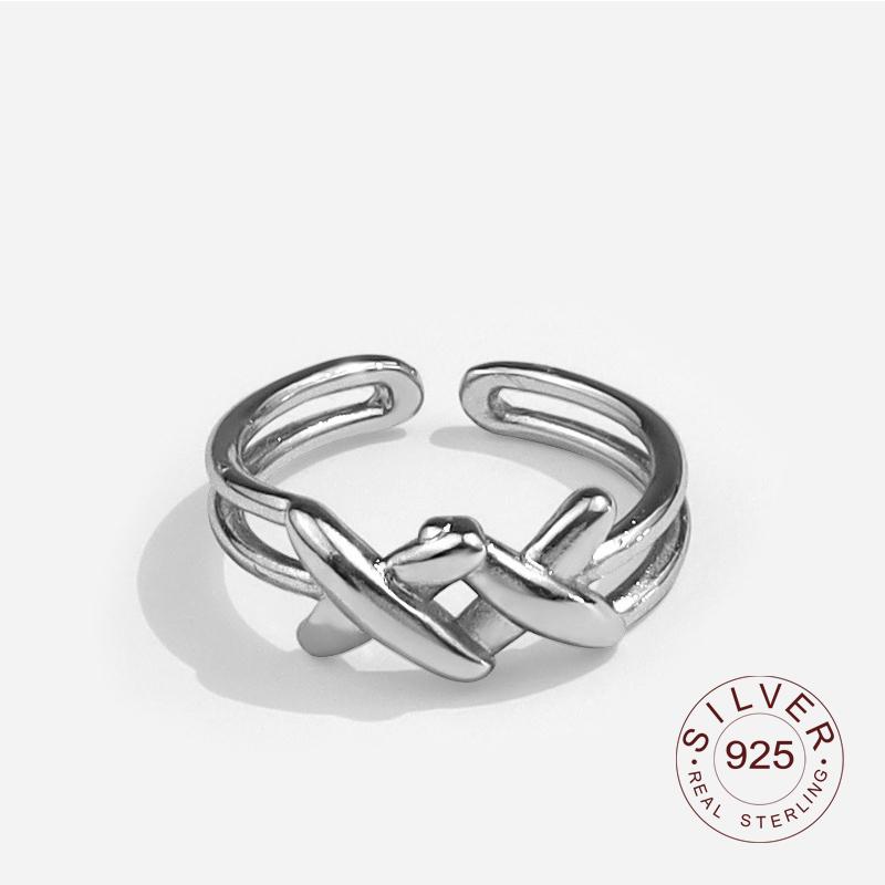 Xiaomi Real 925 Sterling Silver Rings for Women Open Vintage Wedding Trendy Jewelry Large Adjustable Antique Rings Anillos