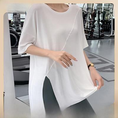 Women's Quick-Dry Loose Fit Short-Sleeve Yoga T-Shirt for Summer Outdoor Fitness
