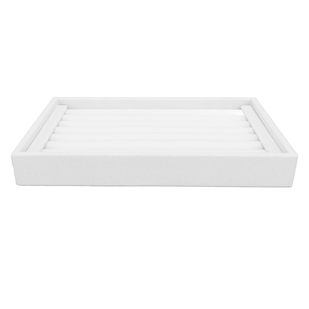 Jewelry Box 7 Slots Velvet Jewellery Holder Storage Display Case for Earring Necklace