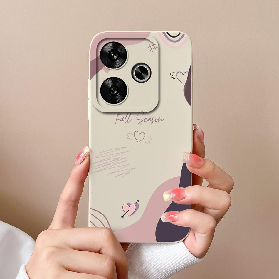 For Poco M6 Pro Case Stylish Anti Drop Funda For Xiaomi Poco M 6 M6Pro Liquid Silicone Full Protection Phone Back Cover Capa