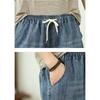 Sommer Damen Übergröße Hohe Taille Lockere Jeans Vintage Stickerei Haremshose Elastischer Bund